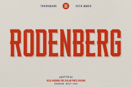 Rodenberg multipurpose display typeface