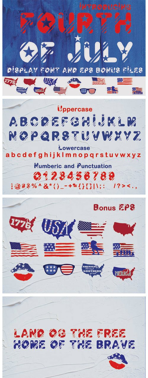 Fourth of July Font