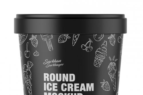 Matte Ice Cream Round Box 5005008