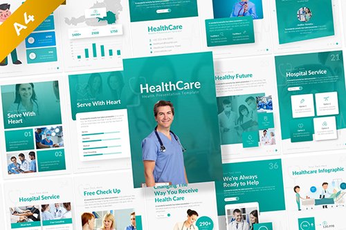 HealthCare Medical Potrait Presentation Template