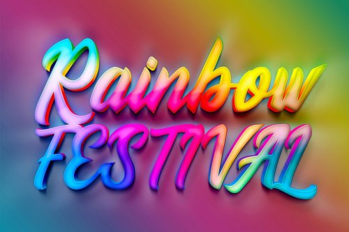 Rainbow Colors Photoshop Text Effect 5033957