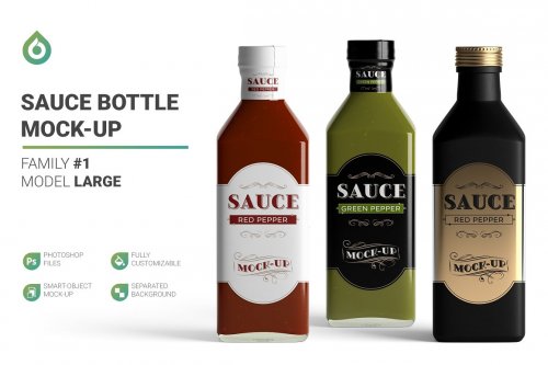Sauce Bottle Mockup 4843441