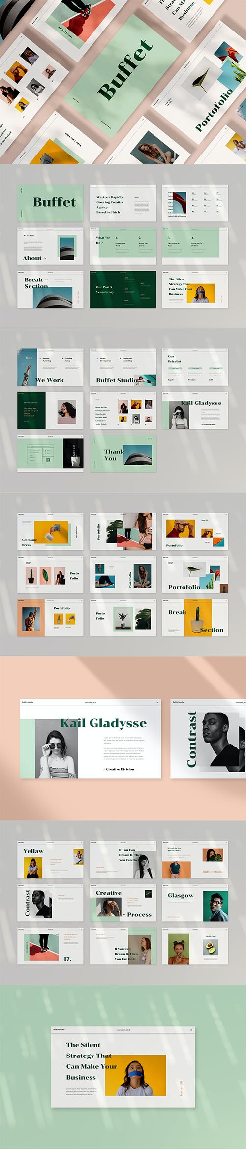 Buffet PowerPoint, Keynote, Google Slides Templates