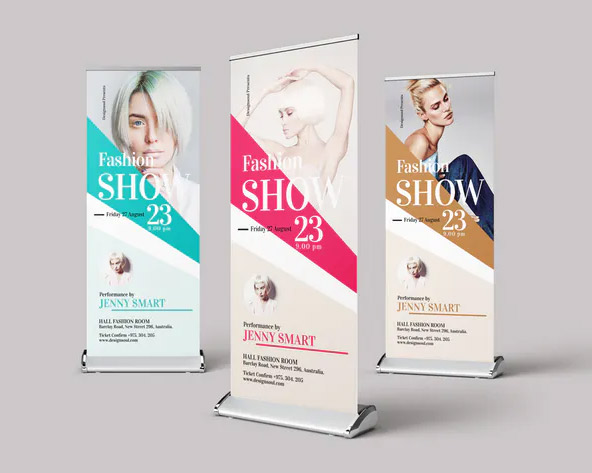 Fashion Show Roll-Up Banner PSD