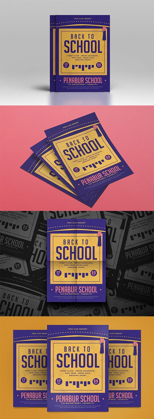 Back To School PSD and AI Flyer