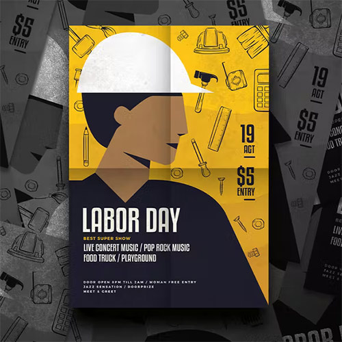 Labor Day Flyer PSD
