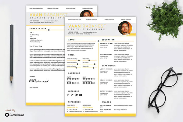 Clean PSD and AI Resume vol. 20