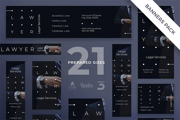 Legal Services Banner Pack Template