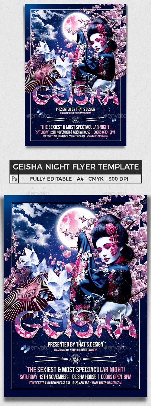 Geisha Night Flyer Template V2