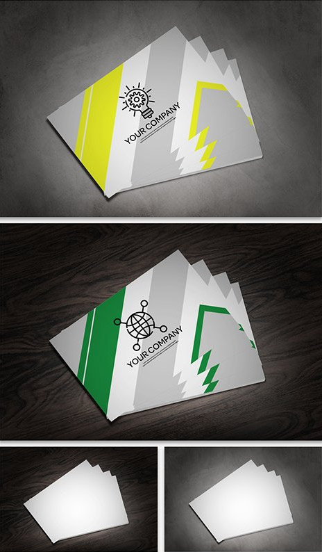 Fanned Business Cards Mockup 247662683