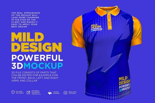 Polo shirt 3D Mockup 4606266