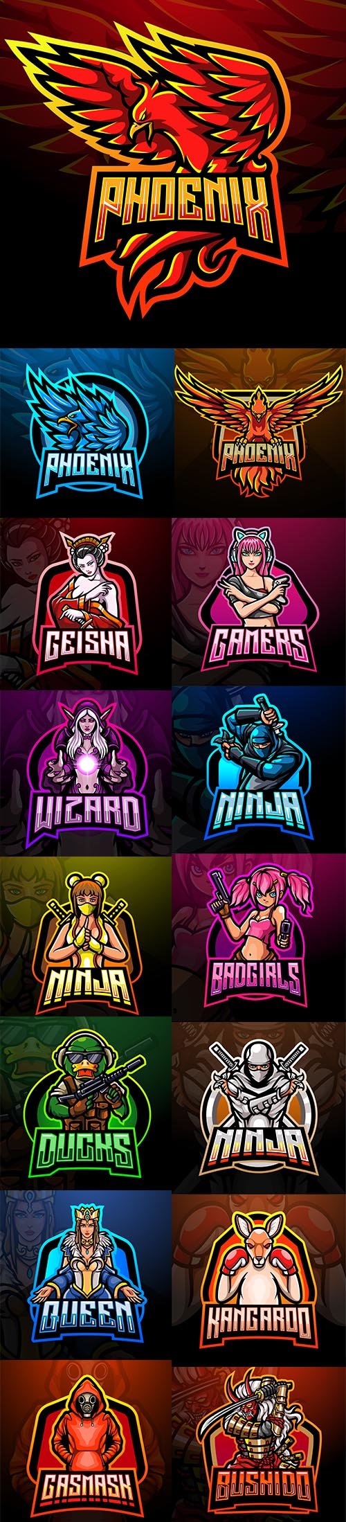 Esport logo mascot design