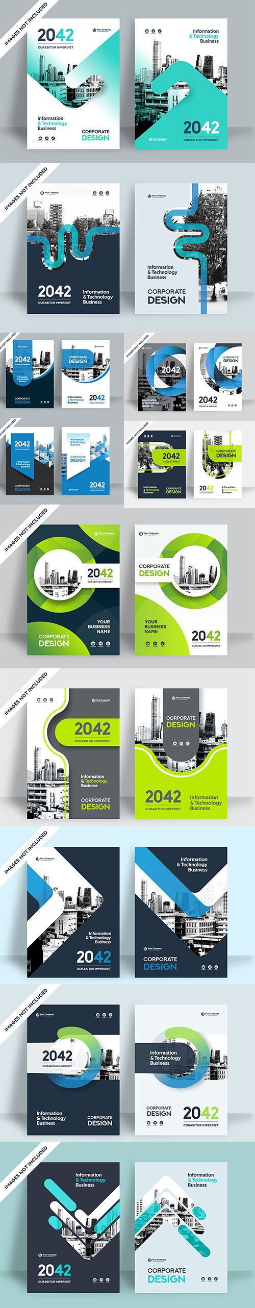 City background business book cover design template