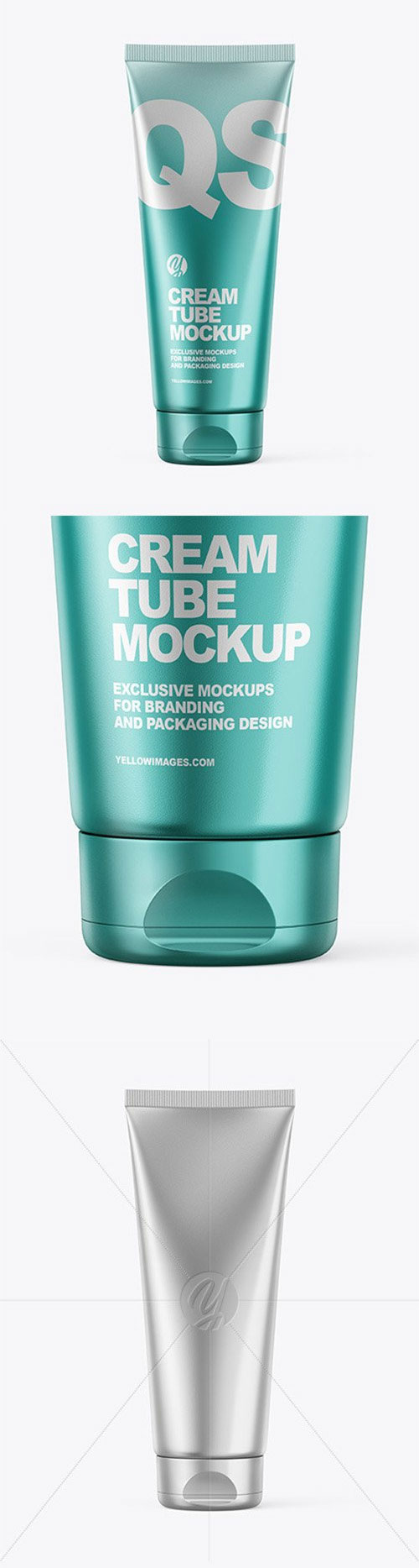 Metallic Cosmetic Tube Mockup 61206