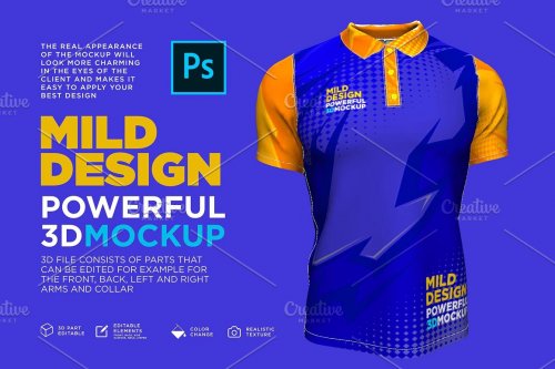 Polo shirt 3D Mockup 4606266