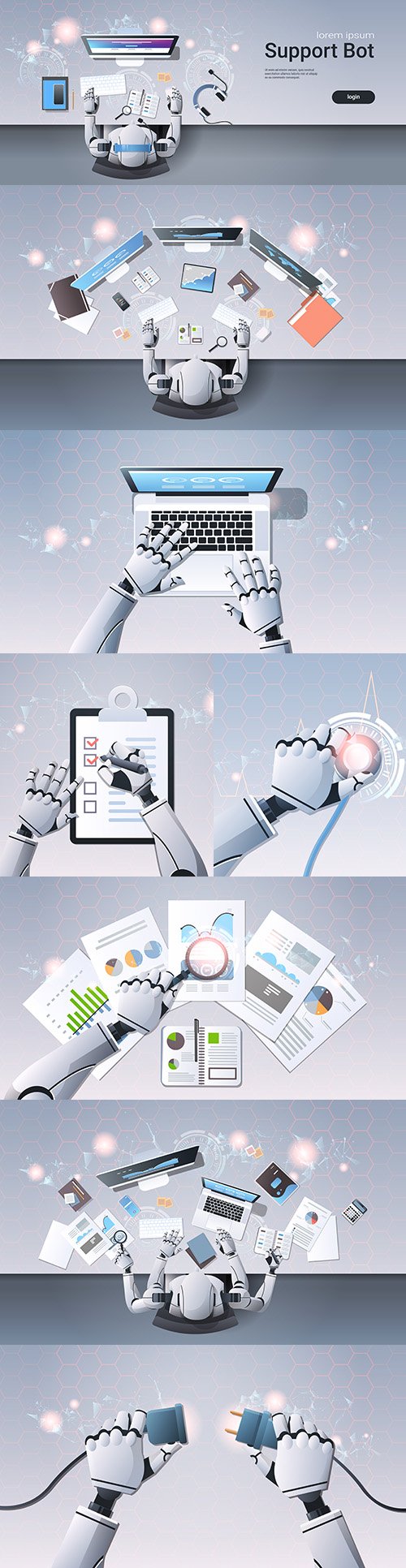 Robot soldering digital devices in the workplace