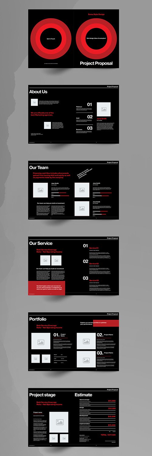 Black Proposal Brochure Layout 355220794