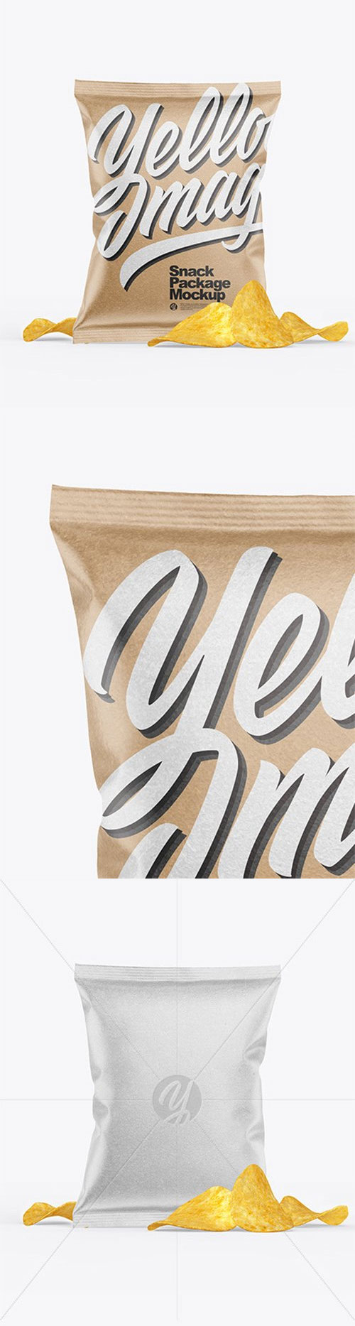 Kraft Snack Package w/ Chips Mockup 61430
