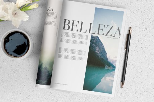 Belleza - A4 Magazine Mockups Pack