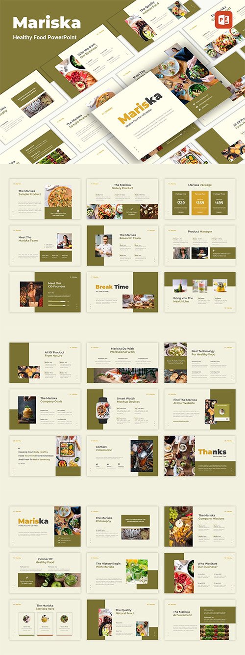 Mariska - Healthy Food PowerPoint, Keynote, Google Slides Templates