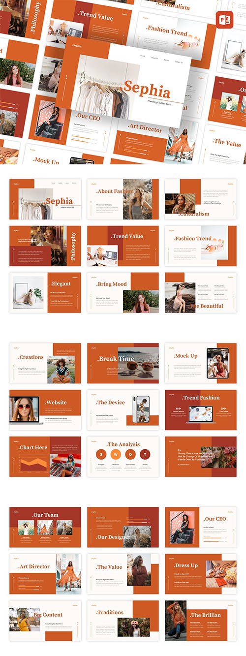 Sephia - Fashion Care PowerPoint, Keynote, Google Slides Templates