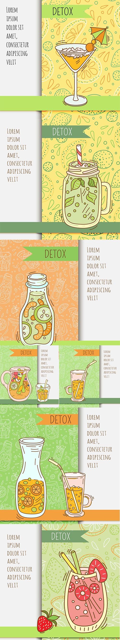Background with Glassware Jar Fruit Infused Water Detox Health
