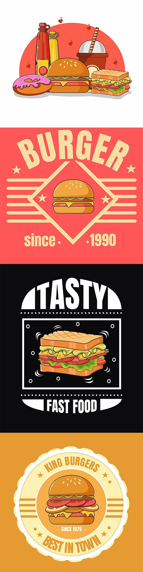 Fast Food Burger Backgrounds
