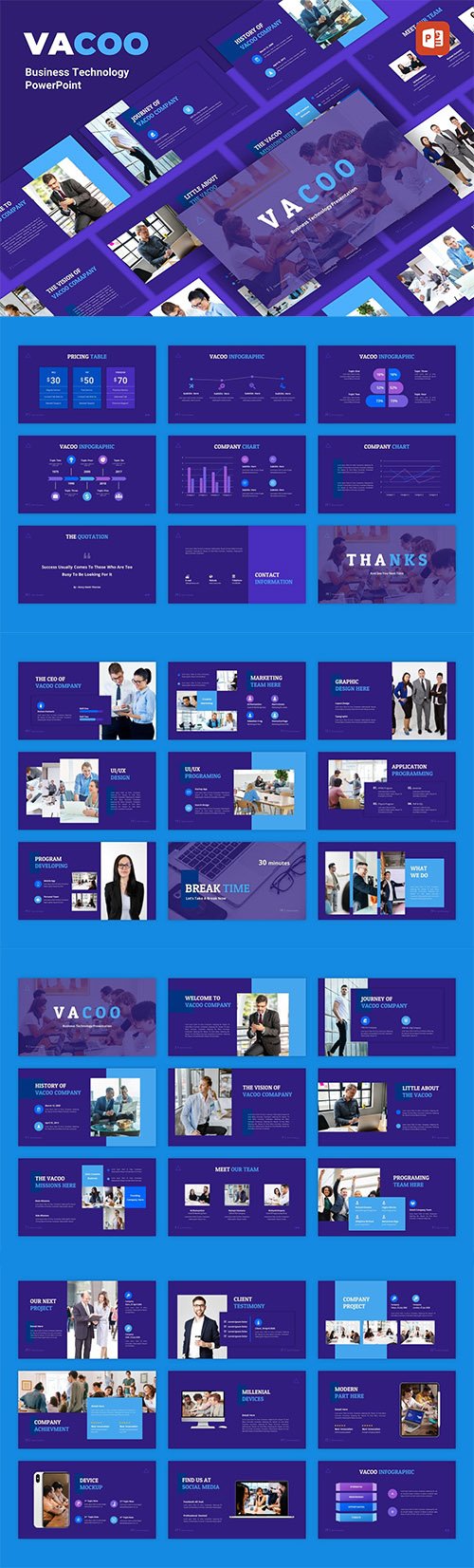 Vacoo - Business Technology PowerPoint, Keynote, Google Slides Templates