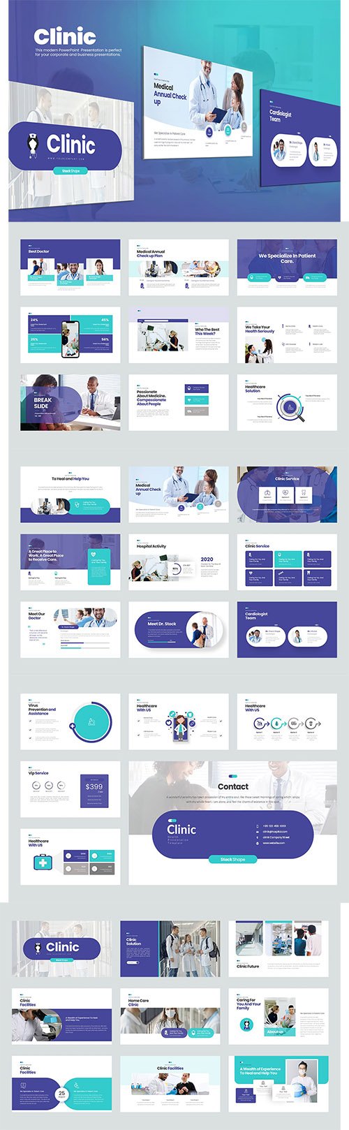 Clinic PowerPoint, Keynote, Google Slides Presentations