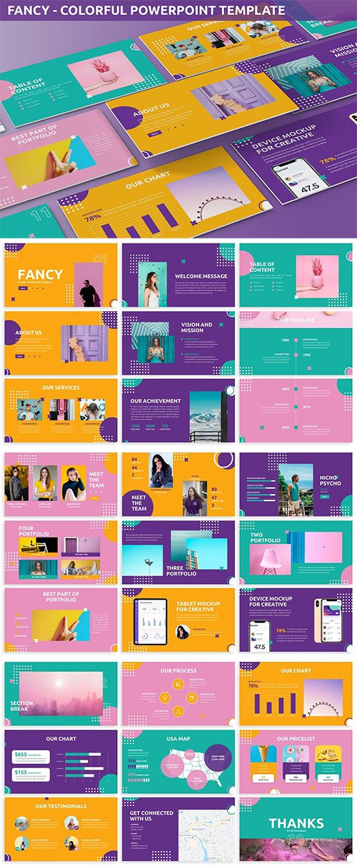 Fancy - Colorful Powerpoint Template