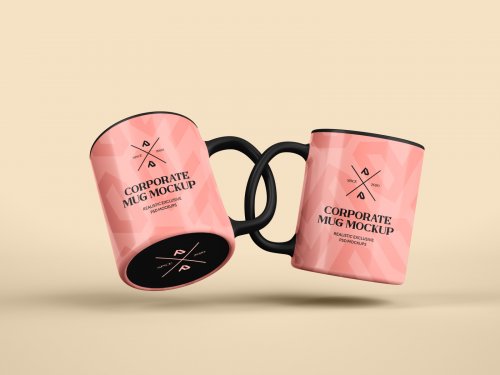 Enamel Mug and Coffee Cup Mockups Set 5050333