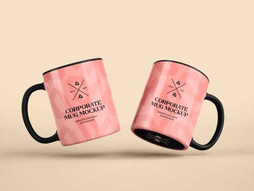 Enamel Mug and Coffee Cup Mockups Set 5050333