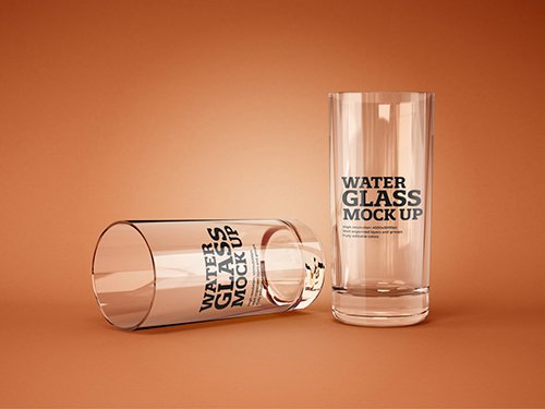 Realistic Water Glass Mockup 355003757