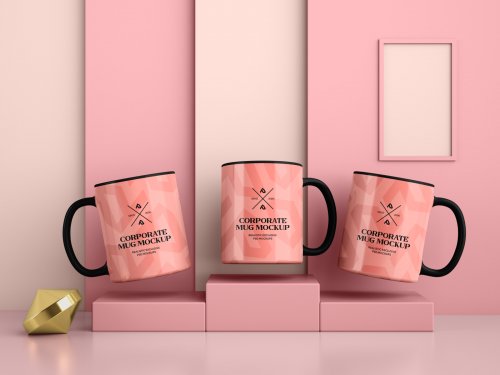 Enamel Mug and Coffee Cup Mockups Set 5050333