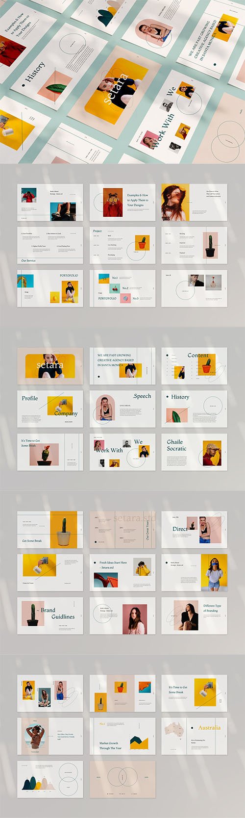 Setara PowerPoint, Keynote, Google Slides Templates