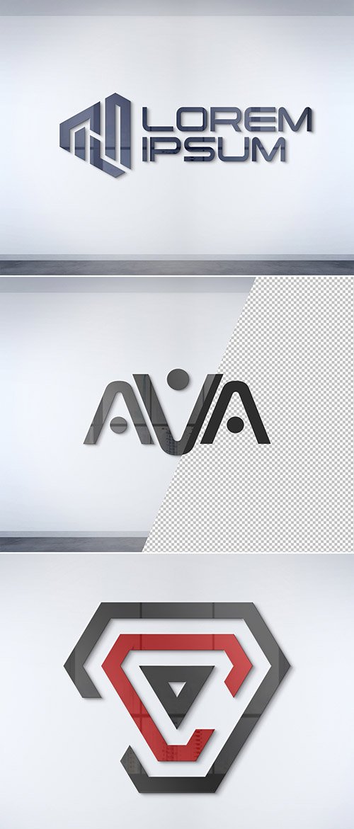 Logo Mockup on Office Wall 352984649