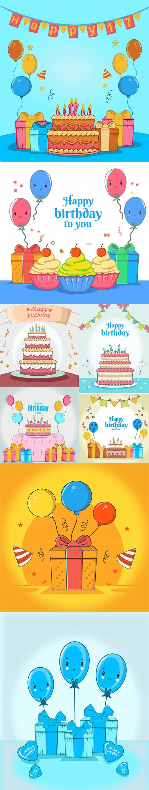 Happy Birthday Party Illustrations