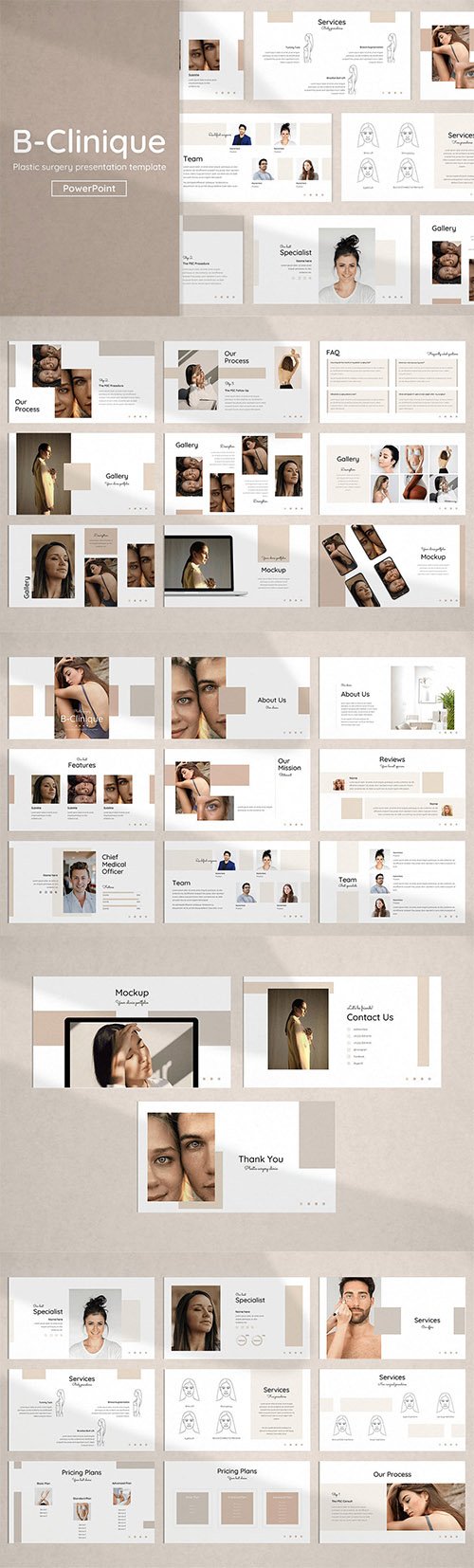 Plastic Surgery & Cosmetology PowerPoint Template