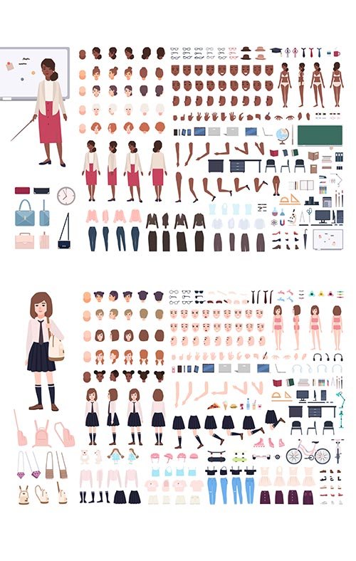 Constructor Young Woman Character