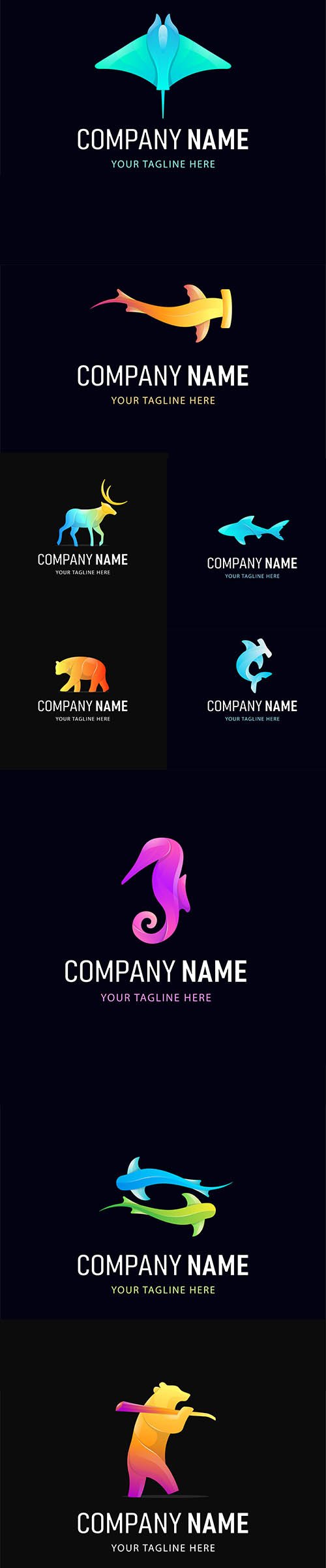 Colorful Logo Template Collection Vector