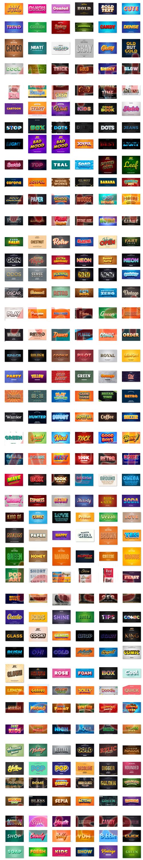222 Editable Text Effects Illustration Design Collection