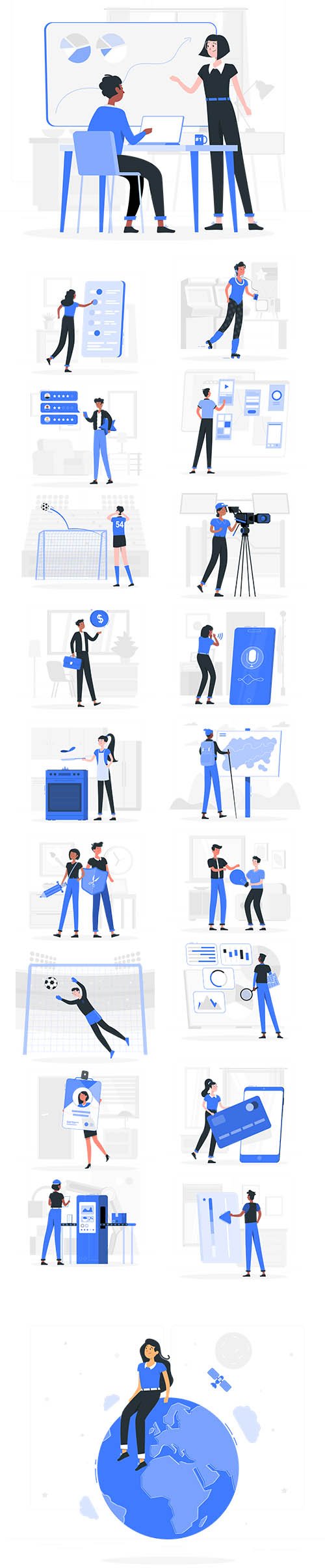Vector People Live Situation Illustrations Vol 5