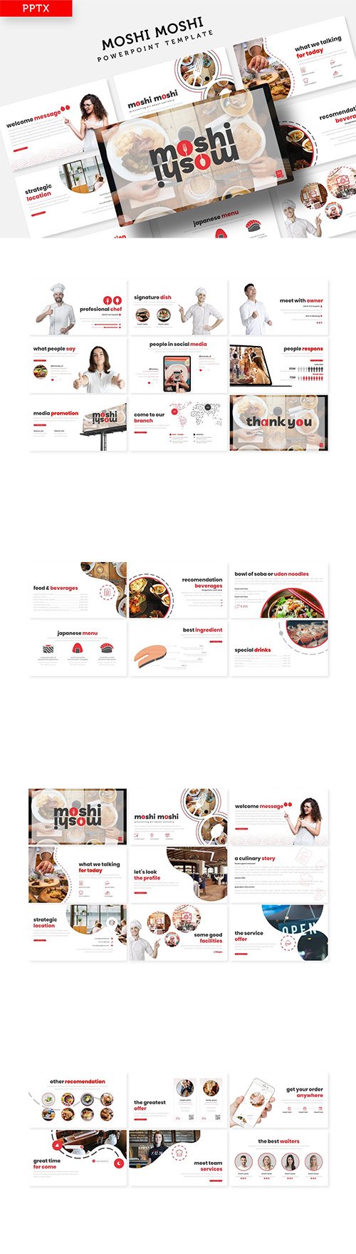Moshi Moshi - PowerPoint, Keynote, Google Slides Templates