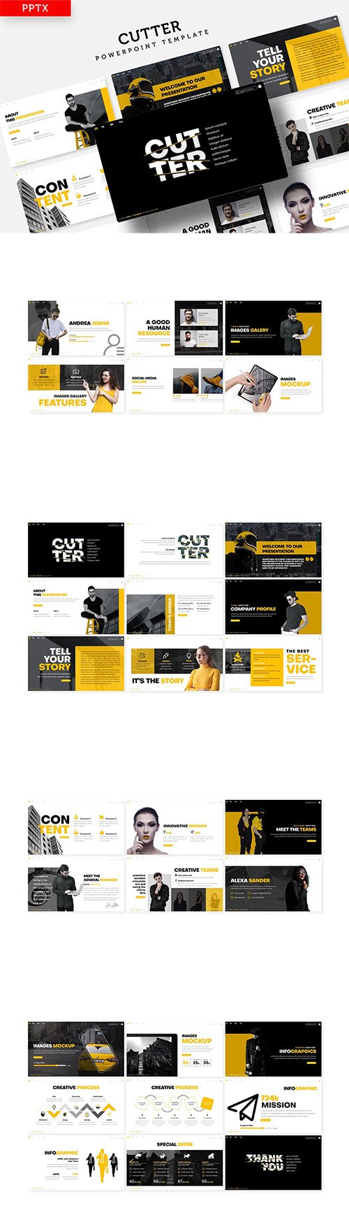 Cutter - PowerPoint, Keynote, Google Slides Templates