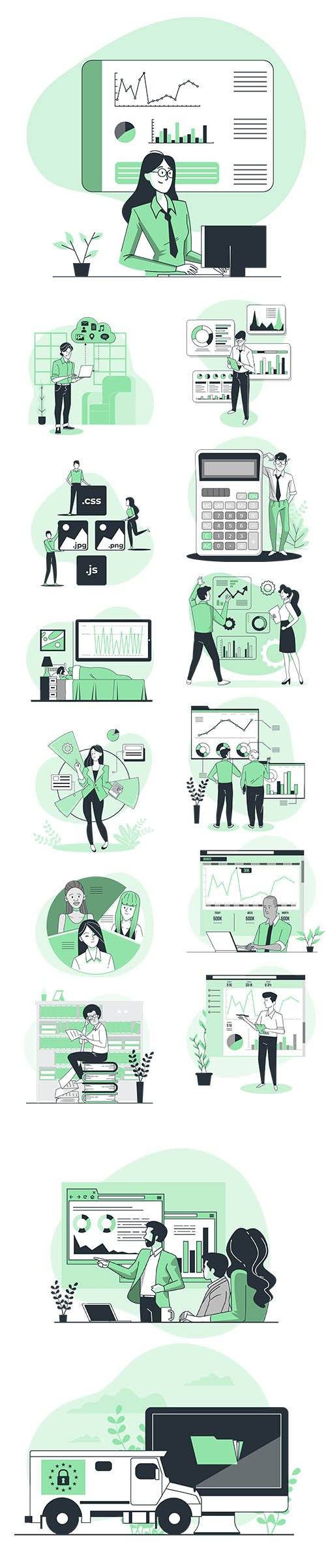 Vector Illustrations Data Concept