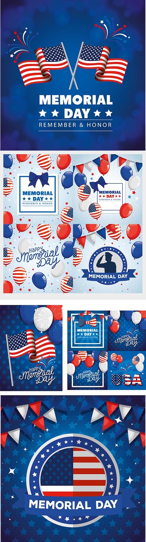 Memorial Day Illustration Set
