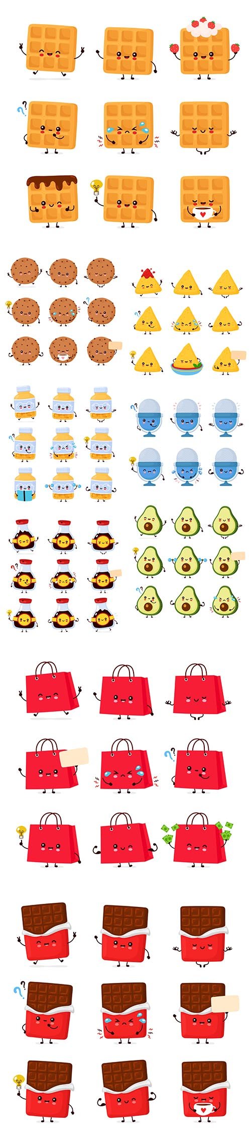 Collection of Cartoon Character Illustration