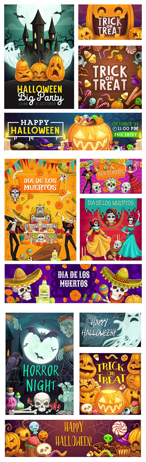 Horror night Halloween party tricks or a treat