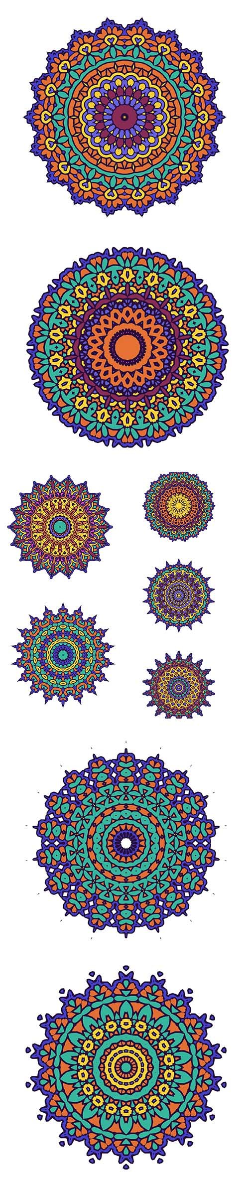 Colored Mandala Design Background