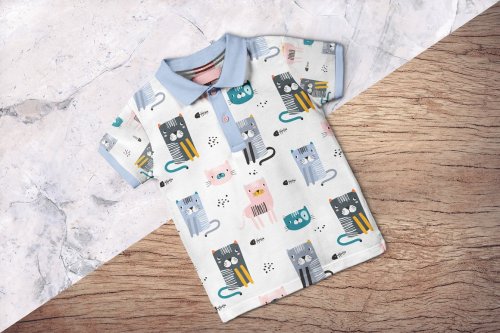 Kid’s Half Sleeve Polo Tshirt Mockup 4432034